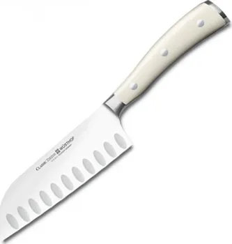 Kuchyňský nůž Wüsthof Classic Ikon crème nůž Santoku s výbrusem 14 cm
