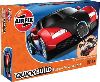 Plastikový model Airfix Quick Build Bugatti Veyron červená