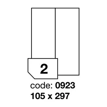 Papír Samolepící etikety Rayfilm Office 105x297 mm 100 archů, inkjet, R0105.0923