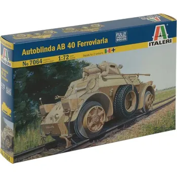 Plastikový model Italeri Autoblinda AB 40 Ferroviaria 1:72