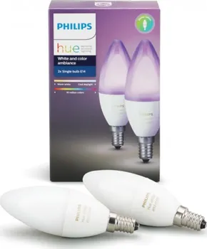 žárovka Philips Hue White and Color Ambiance 2 x E14 B39 6,5W