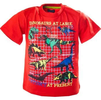 Dětské tričko dinosauři červené 1-3 roky Velikost: 92