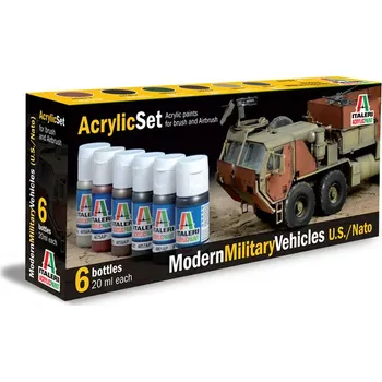 Modelářská barva Italeri Modern Military Vehicles U.S./N.A.T.O. 6 ks