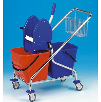 Úklidový vozík EASTMOP Úklidový vozík REKORD 2x17 l bez košíku sklapovací