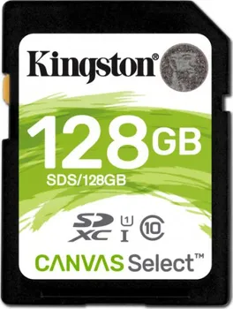 Paměťová karta Kingston Canvas Select SDXC 128 GB Class 10 UHS-I U1 (SDS/128GB)