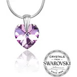 Silvego stříbrný přívěsek SRDCE 14mm se Swarovski® Crystals Vitrail Light LSW095