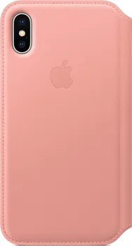 Pouzdro na mobilní telefon Apple iPhone X Leather Folio Soft Pink