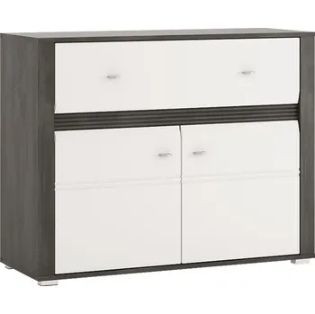 Komoda Komoda dvoudvéřová borovice norská/bílý lesk SEVILLA 34