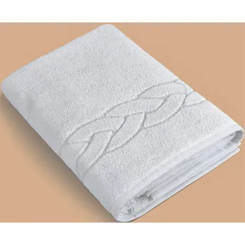 Froté osuška - Hotel 70x140cm 550g 95°C bílá vzor copánku