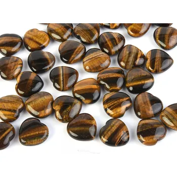 Přírodní kámen Tygří oko srdíčko 25mm