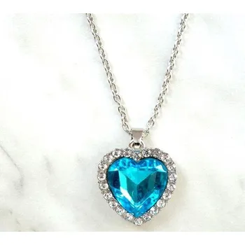 Řetízek Blingstar Řetízek s přívěskem CRYSTAL Srdíčko - 1395 zirkony