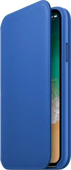 Pouzdro na mobilní telefon Apple iPhone X Leather Folio Electric Blue