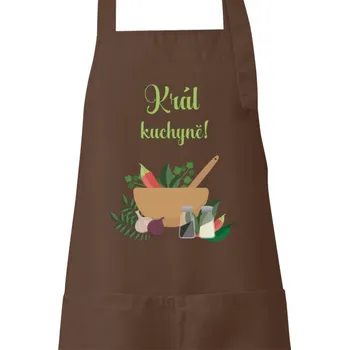 Kuchyňská zástěra Zástěra s potiskem Král kuchyně