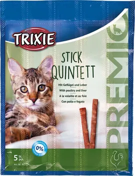 Pamlsek pro kočku Trixie Premio Quintett tyčinky drůbeží/játra 5 x 5 g
