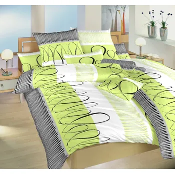Povlečení Dadka Vracov Evelína krep kiwi 140 x 200, 70 x 90 cm