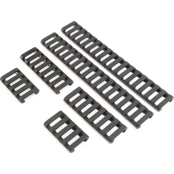 Airsoft FMA Set gumových krytek na RIS lištu - 6 kusů, černé