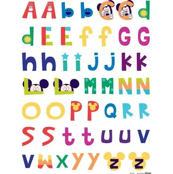 Samolepící dekorace Samolepící dekorace AG Design DK0895 Mickey abeceda, DK 895 (65 x 85 cm)