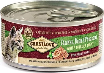 Krmivo pro kočku Carnilove White Muscle Meat Duck & Pheasant Cats 100 g