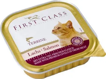 Krmivo pro kočku First Class paštika pro kočky losos 100 g