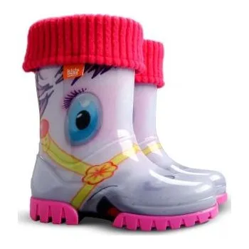 Chlapecké holínky Polsko Dětské holinky Stormer Lux Print zateplené-koník růžový Velikosti 30/31