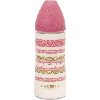 Suavinex S Premium savička 360 ml, růžová