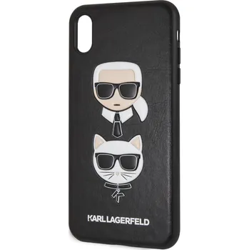 Pouzdro na mobilní telefon Karl Lagerfeld Karl and Choupette pro Apple iPhone XS Max černé