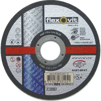 Řezný kotouč Flexovit řezný kotouč 115x1,6x22,2 ocel, nerezová ocel