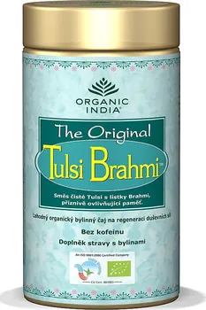 Léčivý čaj Organic India Tulsi Brahmi Tea 100 g