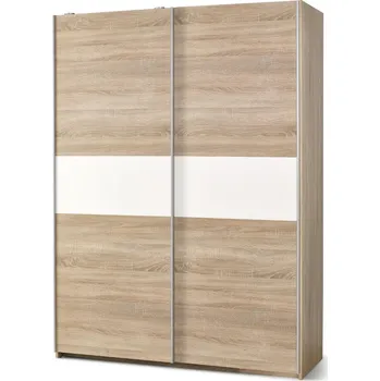 Šatní skříň MAMBA šatní skříň Limas S1, dub sonoma/bílá