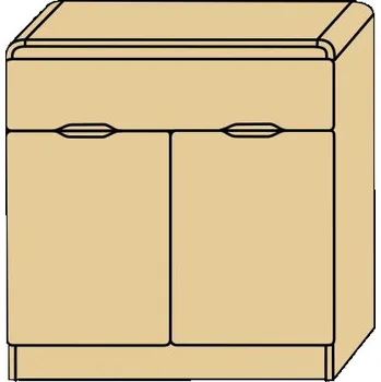 Komoda design kombinovaná komoda z masivu AZIZI X (kombinovaná komoda z masivního smrku)