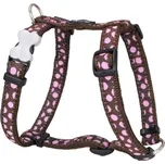 Red Dingo postroj Pink Spots on Brown