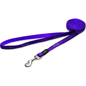 Vodítko pro psa ROGZ Fancy Dress Purple Chrome L 180 cm/2 cm fialové