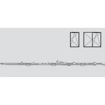 Křídlové nůžky bezpečnostní ROTO NT Označení kování: Křídlové nůžky 500/1090, FFB 1001-1200, 1 x čep V