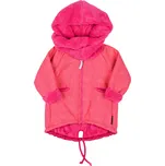 korálová softshellová bunda s kapucí a šálou