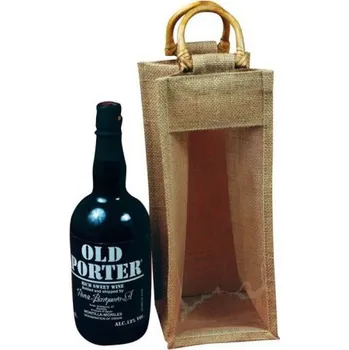 Dárková taška Jutová taška na portské víno J0004