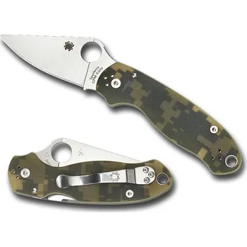 Pracovní nůž Spyderco Para™ 3 Camouflage, zavírací nůž s klipem C223GPCMO