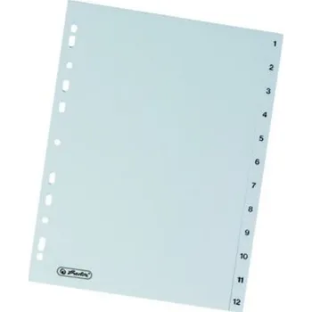 Roztřiďovač plastový Herlitz, A4, 1-12