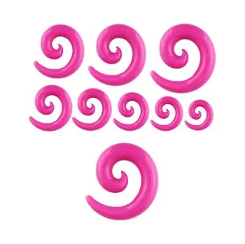 Piercing Šperky4U Roztahovák do ucha - spirála růžová - EP01019-02