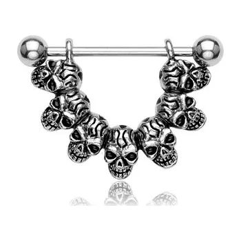 Piercing Šperky4U Piercing do bradavky - lebky - BR01009