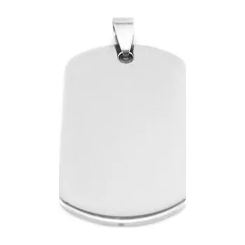 Přívěsek Šperky4U Ocelový přívěšek - vojenská známka, 25 x 45 mm - DR1193-25X45