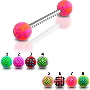 Piercing Šperky4U Piercing do jazyka akrylát - PJ01100-YB