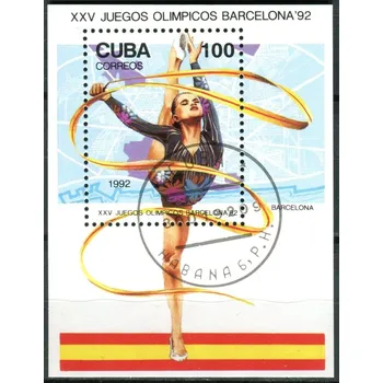 Poštovní známka (1992) MiNr. 3553 - Block 127 - O - Kuba - Letní olympijské hry, Barcelona: Sport a sportovní areály