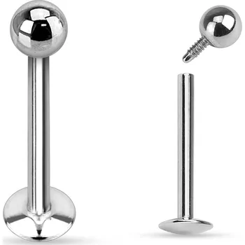 Šperk Šperky4U Piercing do brady s kuličkou - vnitřní závit - LB1072-16063