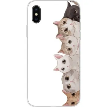 Ochranný kryt pro iPhone XS Max - zvědavá kočičí smečka