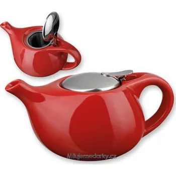 Konvice na čaj Červená konvička 650 ml se sítkem na sypaný čaj, 1 ks
