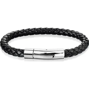 Náramek Šperky4U Náramek proplétaný černý, délka 19 cm - NR1203-19