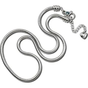 Náramek Šperky4U Ocelový náhrdelník - had, délka 45 cm - LV9005-45