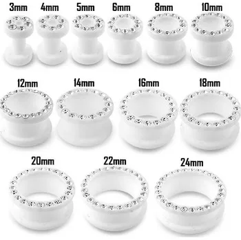 Piercing Šperky4U Šroubovací tunel do ucha se zirkony - TN01011-12