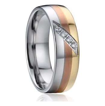 Prsten 7AE AN1027 Dámský snubní prsten se zirkony - velikost 49 - AN1027-D-49