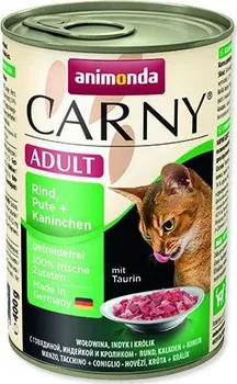 Krmivo pro kočku Animonda Carny Adult hovězí + králík 400 g